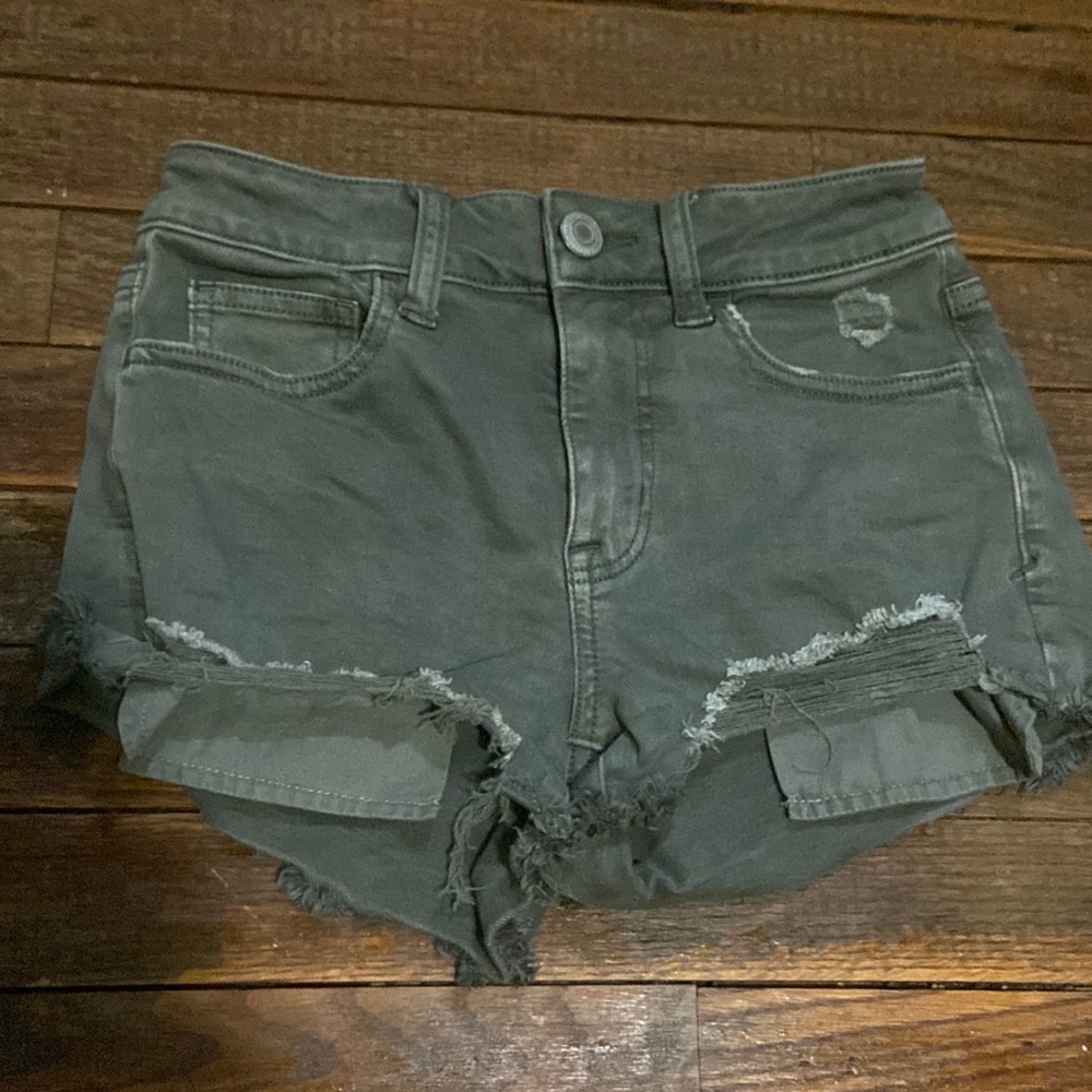 Hardly Worn American Eagle Outfitters Hi-Rise Shortie Jean shorts